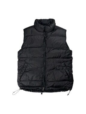 🦦 Puffer Vest Mens Black Reversible Down Feather Warm Fits L XL Foot Locker